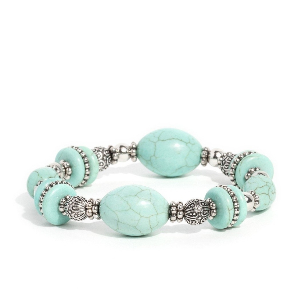 Turquoise Beaded Bracelet Changing Cleopatra Blue Fashion Jewelry